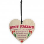 Best Friend Freindship Measured By Heart Hanging Heart Sign Gift