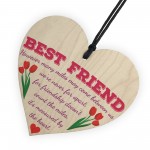 Best Friend Freindship Measured By Heart Hanging Heart Sign Gift