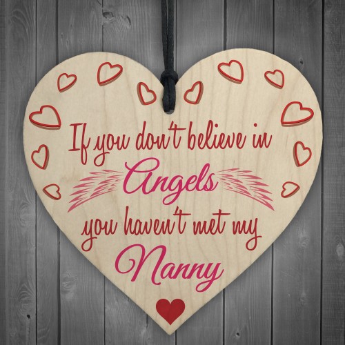 My Sister An Nanny Wooden Hanging Heart Cute Love Plaque