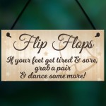 Flip Flop Grab A Pair And Dance Wedding Prop Hanging Plaque Sign