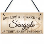 Snuggle Up Tight Cute Hanging Wedding Plaque Gift Sign