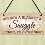 Snuggle Up Tight Cute Hanging Wedding Plaque Gift Sign