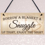 Snuggle Up Tight Cute Hanging Wedding Plaque Gift Sign