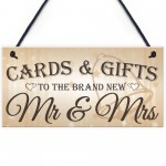Cards & Gifts New Mr & Mrs Wedding Post Box Table Plaque