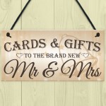 Cards & Gifts New Mr & Mrs Wedding Post Box Table Plaque