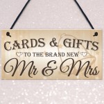 Cards & Gifts New Mr & Mrs Wedding Post Box Table Plaque