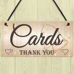 Cards Thank You Sign Wedding Post Box Table Decor Plaque