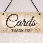 Cards Thank You Sign Wedding Post Box Table Decor Plaque