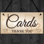 Cards Thank You Sign Wedding Post Box Table Decor Plaque