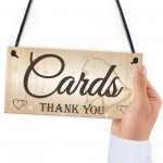 Cards Thank You Sign Wedding Post Box Table Decor Plaque