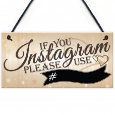 If You Instagram Hanging Chalkboard Wedding Decoration Plaque