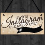 If You Instagram Hanging Chalkboard Wedding Decoration Plaque