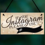 If You Instagram Hanging Chalkboard Wedding Decoration Plaque
