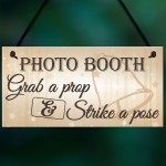 Photo Booth Prop & Pose Cute Hanging Wedding Day Sign Plaque