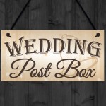 Wedding Post Box Hanging Decorative Plaque Well Wishes Table Sig