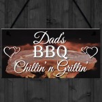 Chillin' n Grillin' BBQ Hanging Plaque