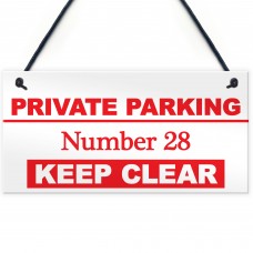 Personalised Private Parking Hanging Plaque