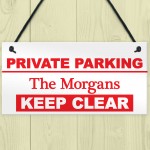 Personalised Private Parking Hanging Plaque