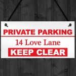 Personalised Private Parking Hanging Plaque