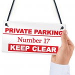 Personalised Private Parking Hanging Plaque