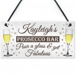 Personalised Prosecco Bar Hanging Plaque