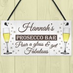Personalised Prosecco Bar Hanging Plaque