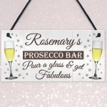 Personalised Prosecco Bar Hanging Plaque