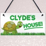 Personalised Pet Turtle House Hanging Plaque