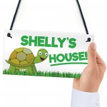 Personalised Pet Turtle House Hanging Plaque