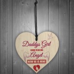 Daddy's Girl Father's Day Gift Angel Hanging Wooden Heart