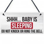 Shh.. Baby Is Sleeping Do Not Disturb Nursery Hanging Plaque