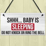 Shh.. Baby Is Sleeping Do Not Disturb Nursery Hanging Plaque