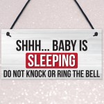 Shh.. Baby Is Sleeping Do Not Disturb Nursery Hanging Plaque