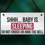 Shh.. Baby Is Sleeping Do Not Disturb Nursery Hanging Plaque