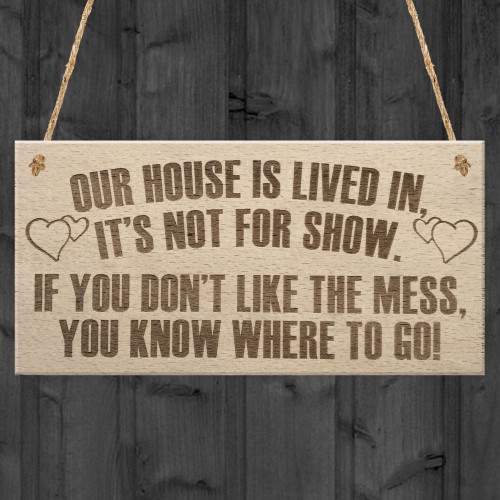 Our House Is Lived In Parents New Home Children Hanging Plaque