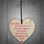 Personalised Dad Walking Down Aisle Wedding Poem Hanging Plaque