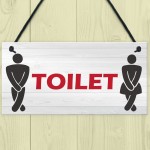 Retro Toilet Sign Funny Vintage Pub Bar Club Hanging Plaque