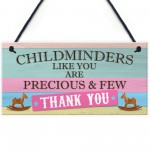 Thank You Childminder BabySitter Gift Hanging Plaque