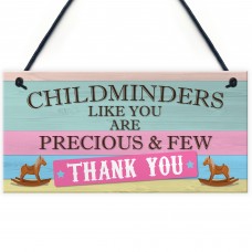 Thank You Childminder BabySitter Gift Hanging Plaque