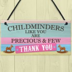 Thank You Childminder BabySitter Gift Hanging Plaque