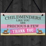 Thank You Childminder BabySitter Gift Hanging Plaque