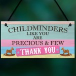 Thank You Childminder BabySitter Gift Hanging Plaque