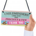 Thank You Childminder BabySitter Gift Hanging Plaque