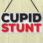 Cupid Stunt Funny Man Cave, Home Bar, Shed, Pub Hanging Plaque