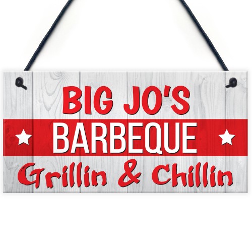 Personalised Barbecue BBQ Grill Patio Garden Gift Hanging Plaque