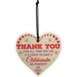 Childminder Perfect Thank You BabySitter Gift Hanging Plaque