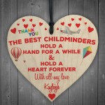 Personalised Best Childminders Thank You Gift Hanging Plaque