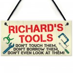 Personalised My Tools Man Cave Garage Shed Hanging Plaque
