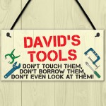 Personalised My Tools Man Cave Garage Shed Hanging Plaque