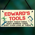 Personalised My Tools Man Cave Garage Shed Hanging Plaque